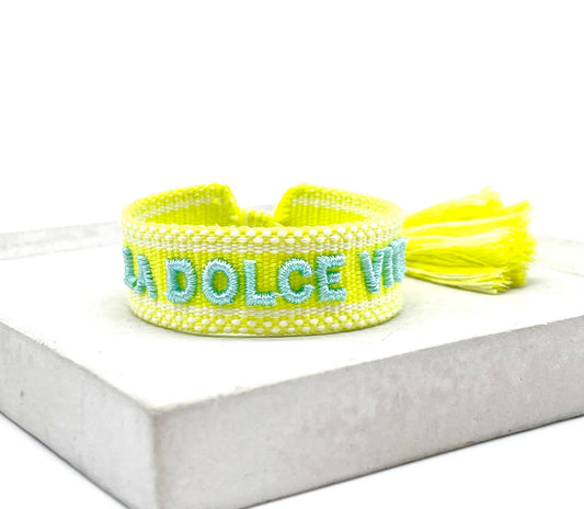 Parsley & Pepper - Bracciale La Dolce Vita giallo neon/azzurro ghiaccio