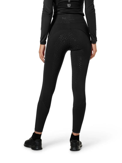 Equestrian Stockholm - Core Collection - All Black Riding Tights Movement rijlegging (full-seat)