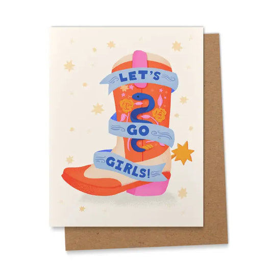 Ana Peake - Wenskaart Let's go girls