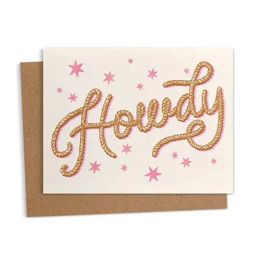 Ana Peake - Wenskaart Howdy cowgirl