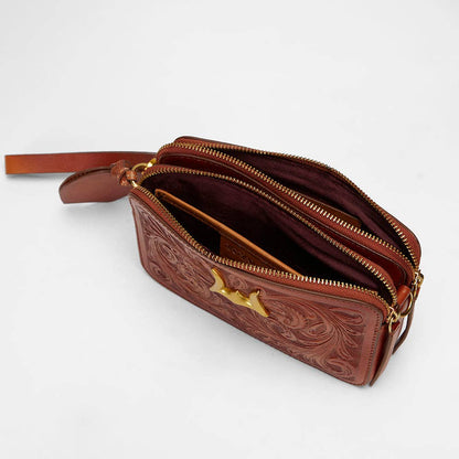Myra Bag - Loyal West Shell Crossbody tasje tooled leer