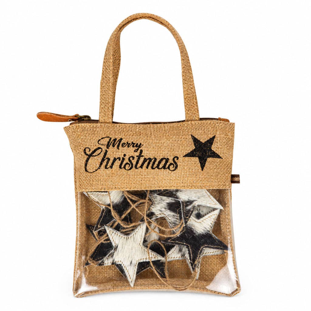 Myra Bag - Kerstster Haar-op-Huid Ornamentenset in Zwart