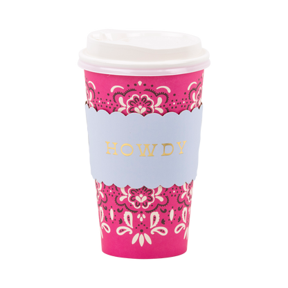 My Mind’s Eye - Cowgirl pink bandana to-go cups