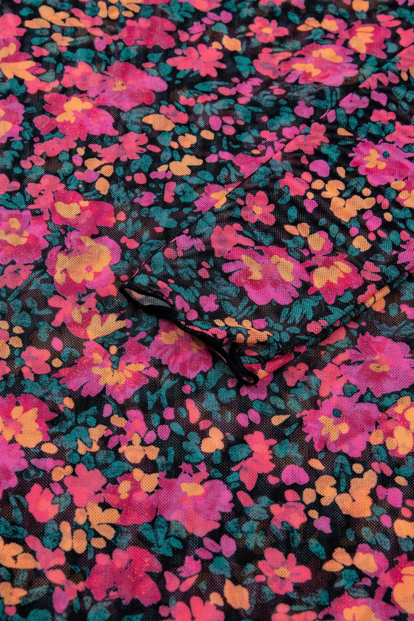 Pretty Bash - Bloemenmesh lange mouwen coltrui top