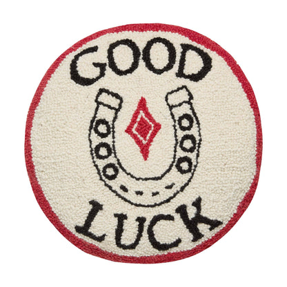 Peking Handicraft - Kussen gehaakt rond Good Luck