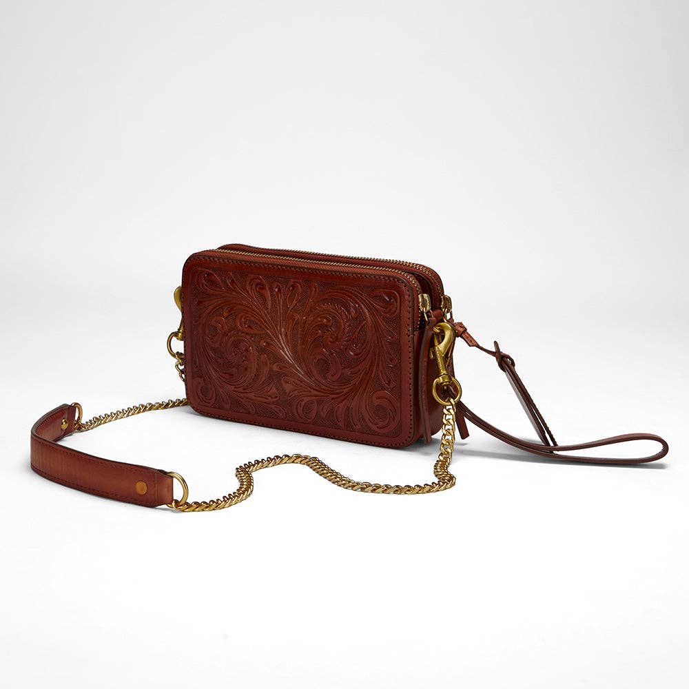 Myra Bag - Loyal West Shell Crossbody tasje tooled leer
