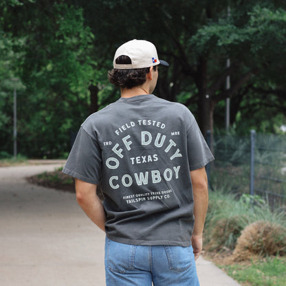 Tailspin - Off Duty Cowboy donkergrijs unisex shirt