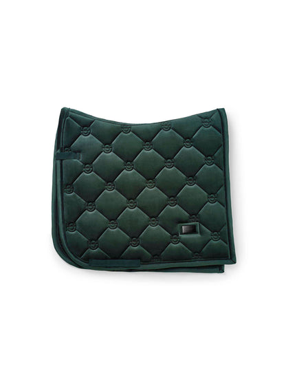 Equestrian Stockholm - FW26 Sycamore Green - Dressage Saddle Pad Velvet dressuurzadeldek