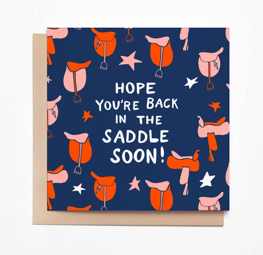 MARE - Wenskaart "Back in the saddle" Beterschap