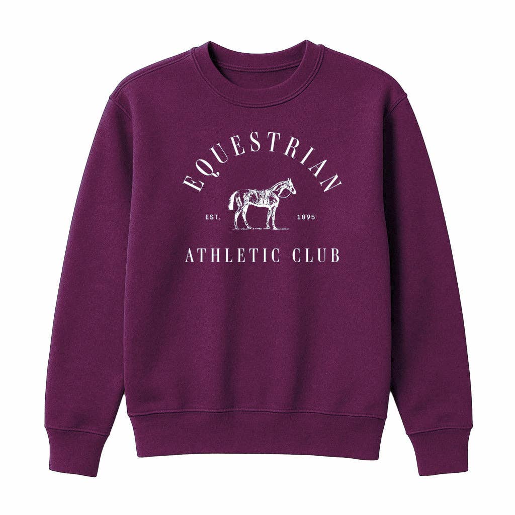 Dapplebay - Equestrian Athletic Club Sweatshirt Kinderen (Evergreen/ Plum)
