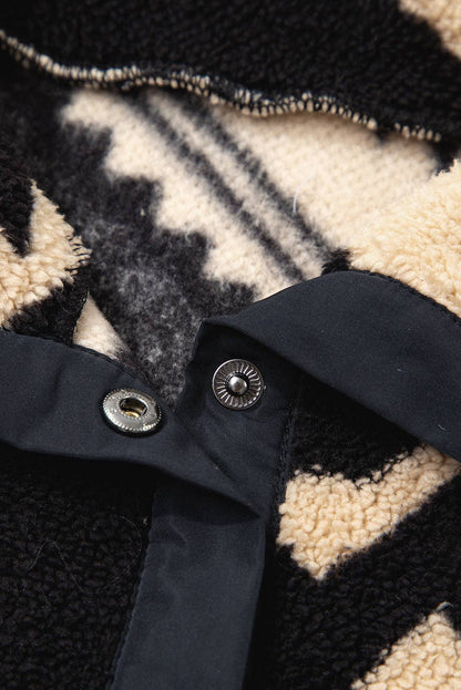 Pretty Bash - Western Aztec Fleece Half Zip Sweatshirt