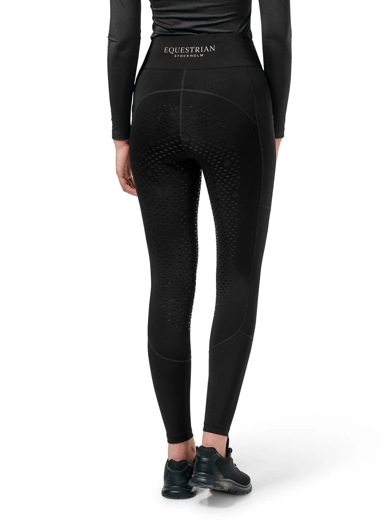 Equestrian Stockholm - FW26 Black Blush - Riding Tights Movement rijlegging (full-seat) - Ride Against Cancer