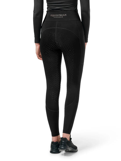 Equestrian Stockholm - FW26 Black Blush - Riding Tights Movement rijlegging (full-seat) - Ride Against Cancer