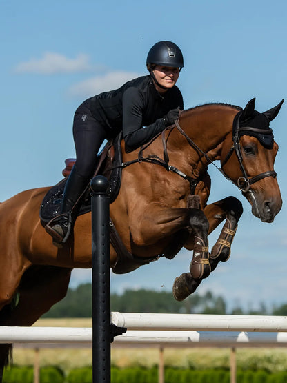 Equestrian Stockholm - Core Collection - All Black Glimmer Jump Saddle Pad springzadeldek