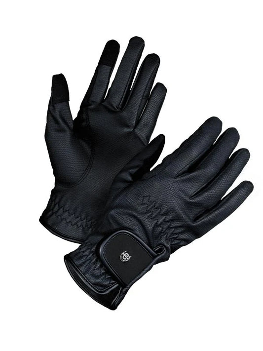 Equestrian Stockholm - Colección Core - Guantes de Equitación Edición Negra Motion paardrijhandschoenen