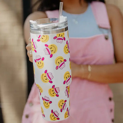 Katydid - Tumbler Smiley Cowboy thermos da 38Oz