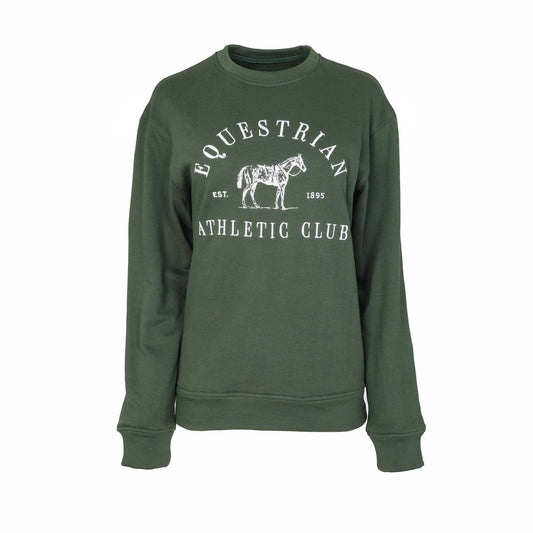 Dapplebay - Equestrian Athletic Club Sweatshirt met borduurwerk (Evergreen/ Plum)