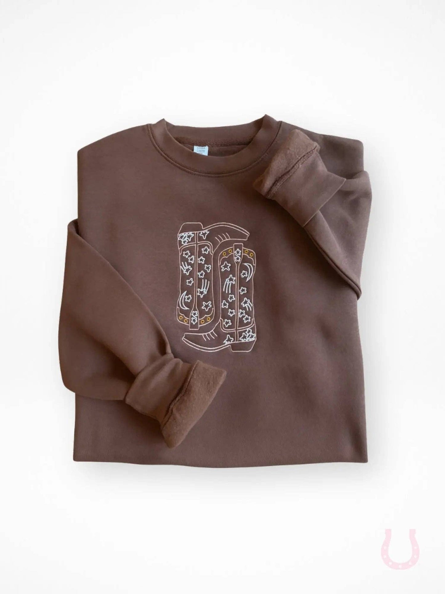 Bridle Up Hope - Sweat-shirt brodé bottes de cowgirl
