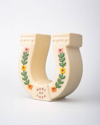 Bando - Ceramic Vase Horseshoe Shape Best of Luck