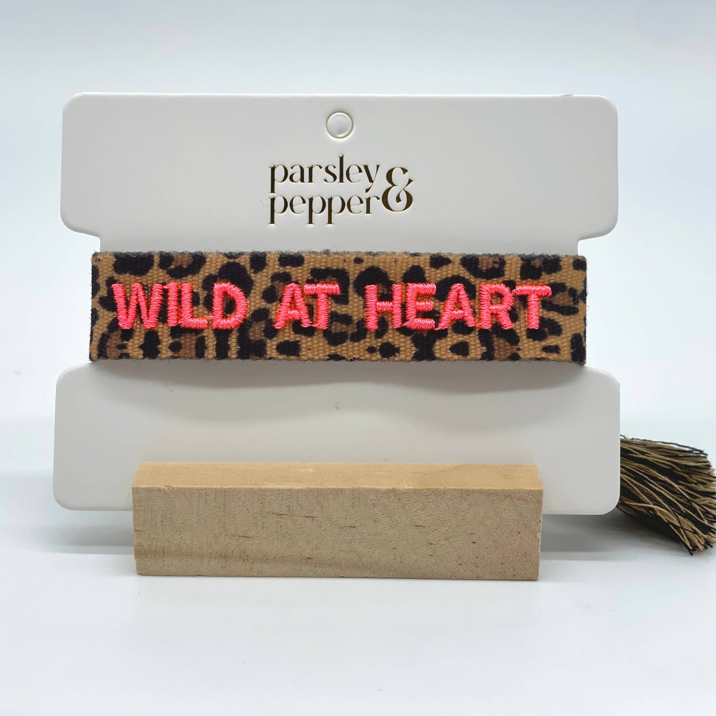 Parsley & Pepper - Wild at Heart armband panther/ neon roze