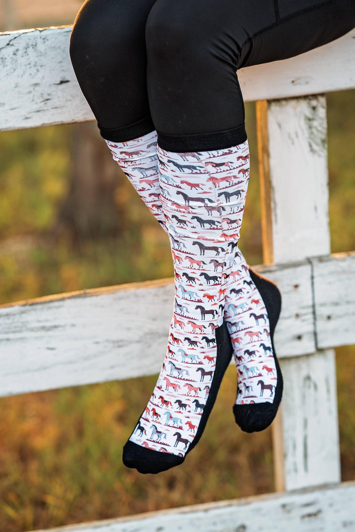 Red Barn - Laarzen sokken rijsokken Pasture Parade