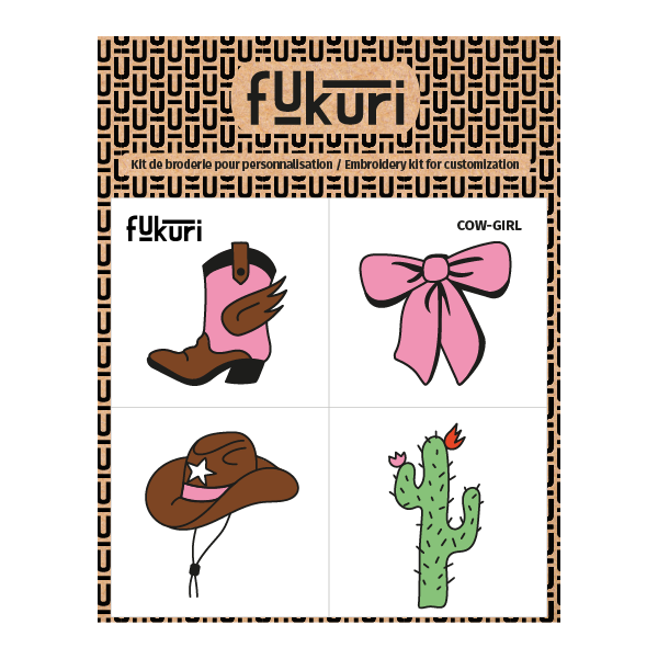 Fukuri - Cowgirl set magische patroonvellen borduren