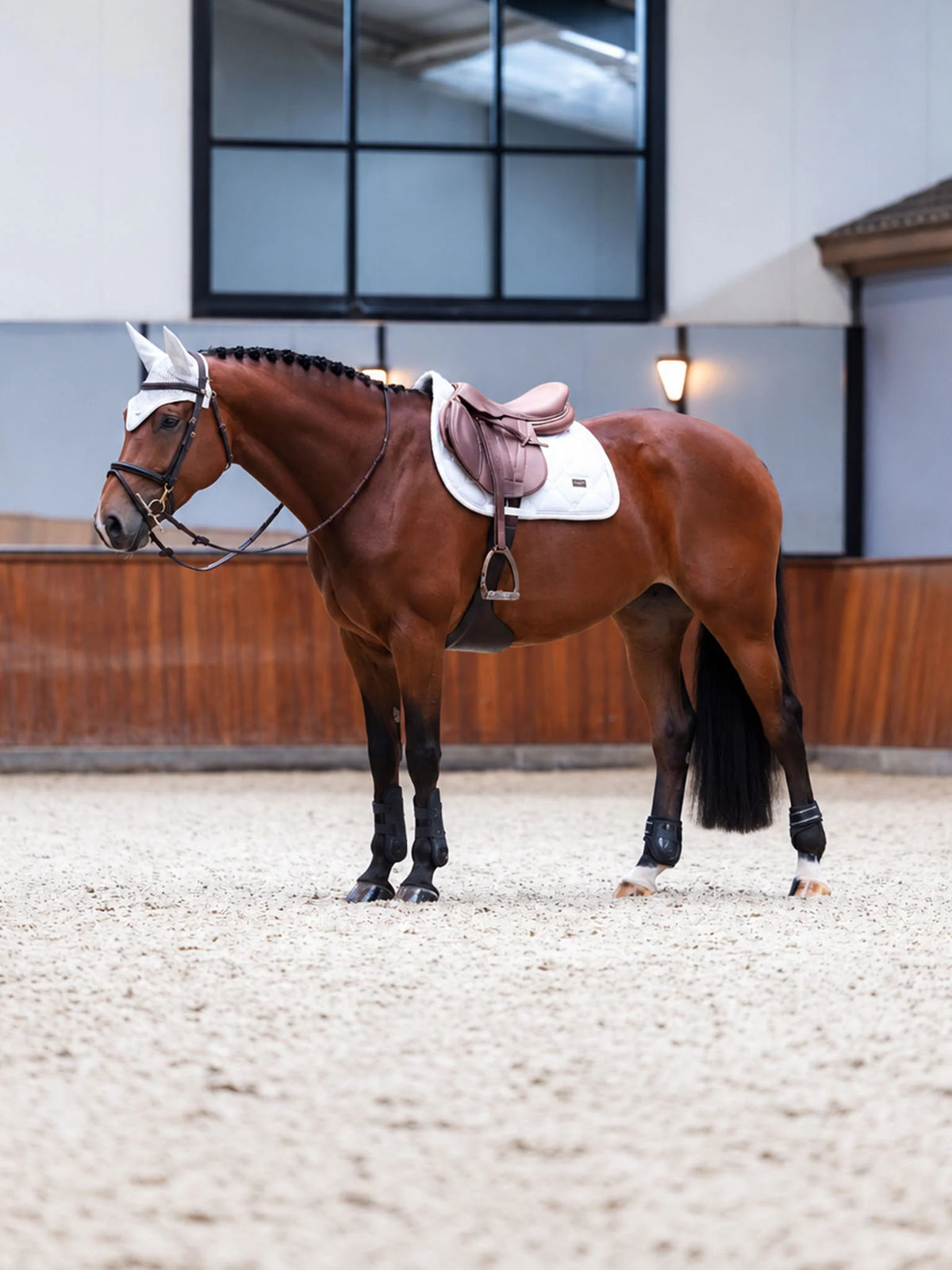 Equestrian Stockholm - Core Collection - White Crystal Shine Jump Saddle Pad springzadeldek