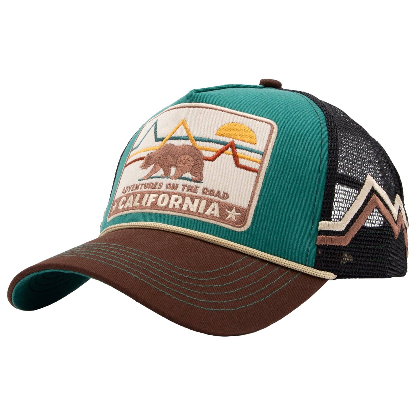 King Kerosin - Trucker cap California turquoise/brown