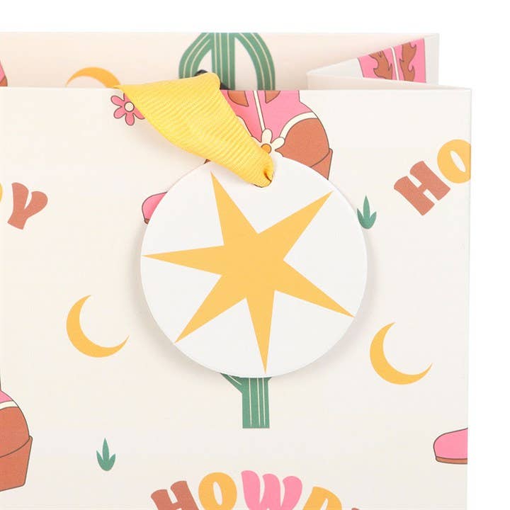 Something Different - Bolsa de regalo con estampado de bota de vaquero 23 cm