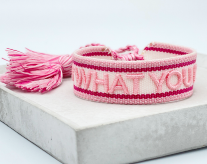 Parsley & Pepper - Do what you Love armband wit/ roze