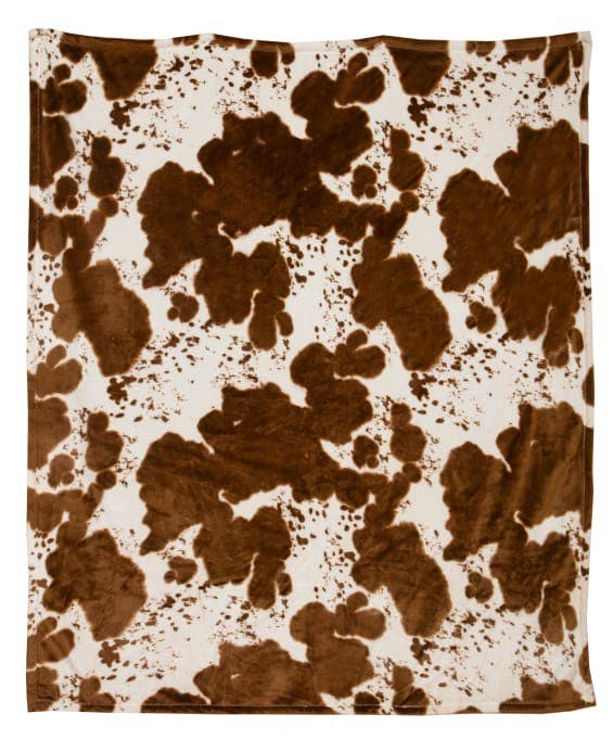 Linen Mart - Cozies reisdeken fleecedeken koeienprint