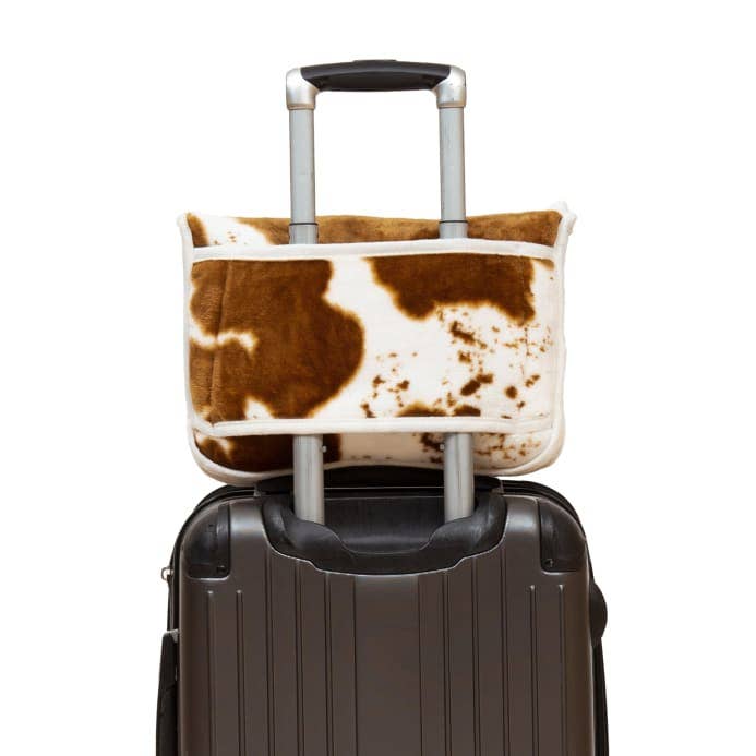 Linen Mart - Cozies reisdeken fleecedeken koeienprint