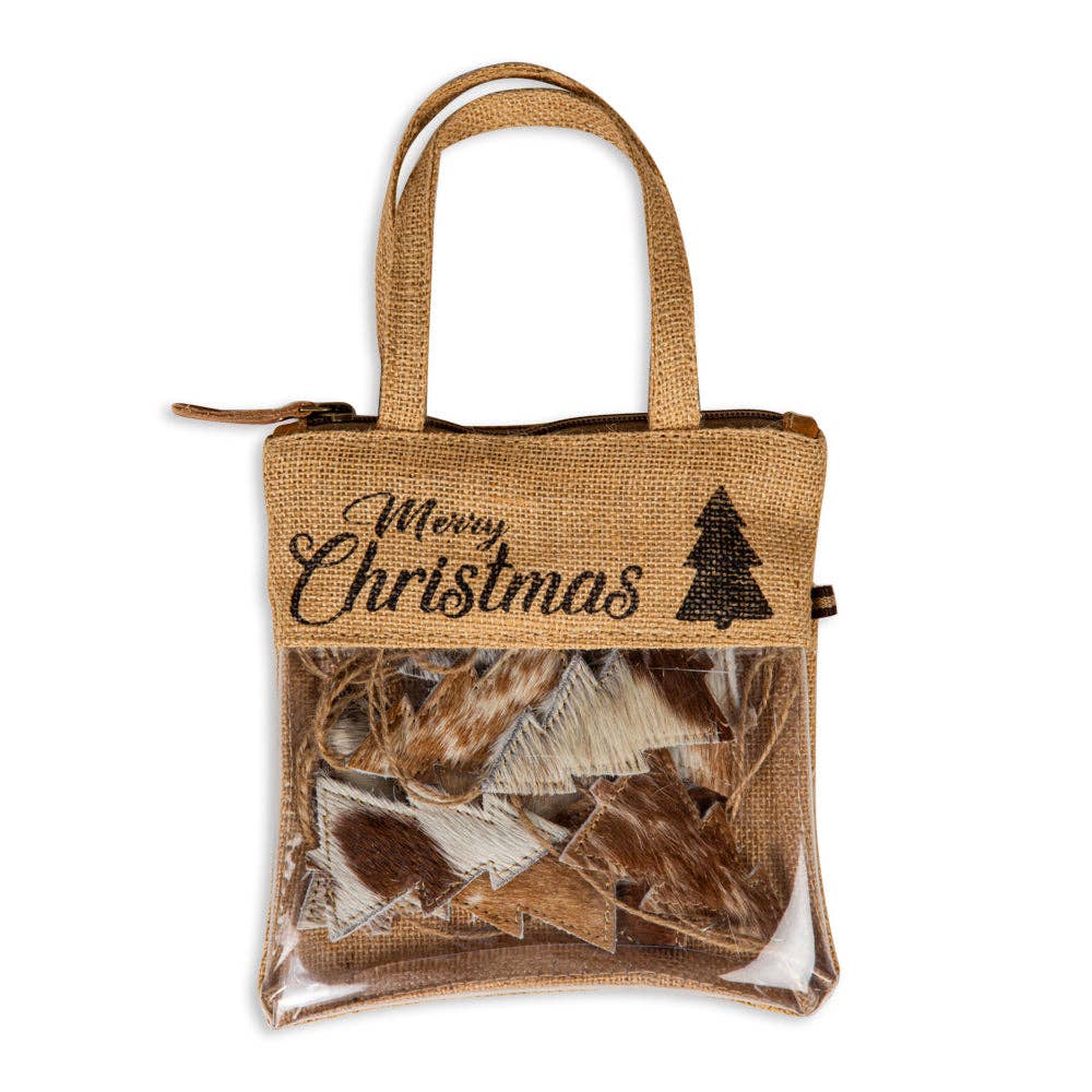 Myra Bag - Kerstboom Haar-op-Huid Ornamentenset In Bruin