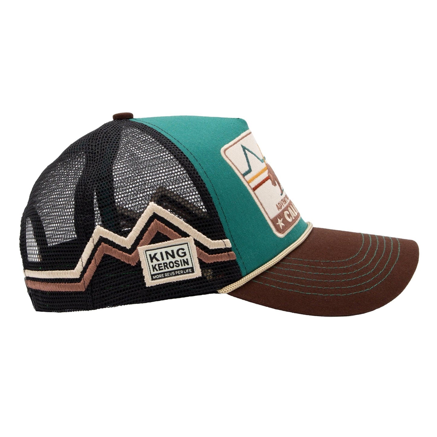 King Kerosin - Trucker cap California turquoise/brown