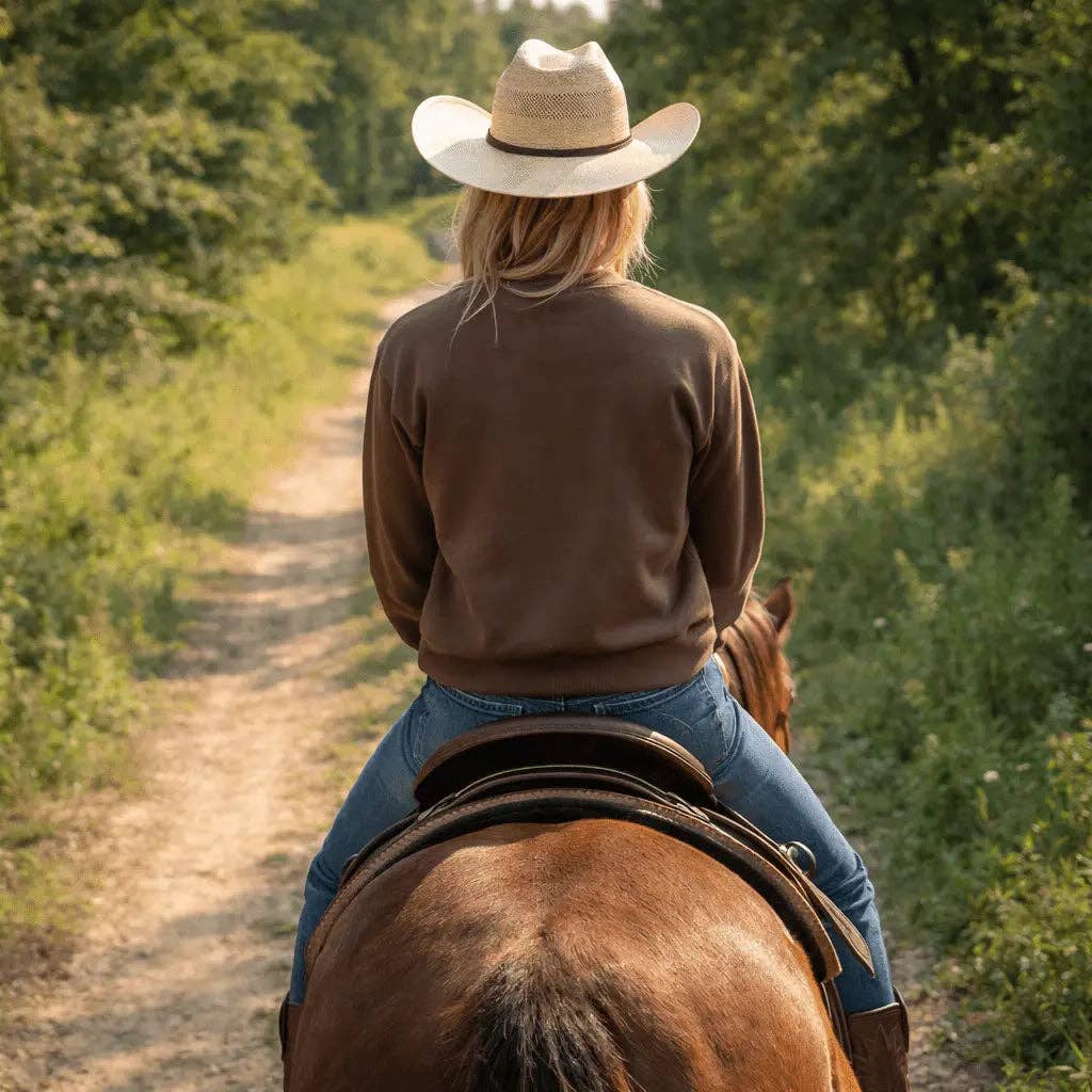 Bridle Up Hope - Sweat-shirt brodé bottes de cowgirl