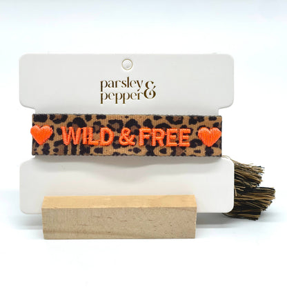 Parsley & Pepper - Wild & Free armband luipaard/ oranje