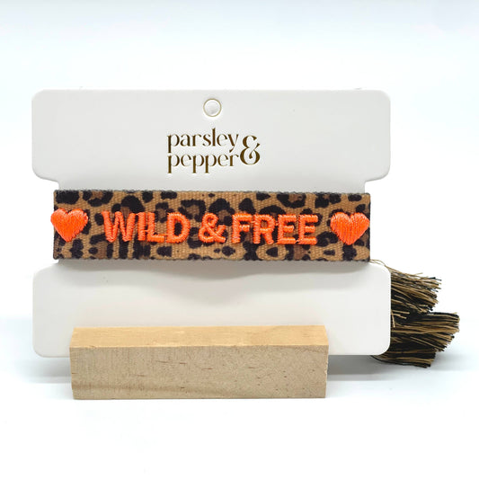 Parsley & Pepper - Wild & Free armband luipaard/ oranje