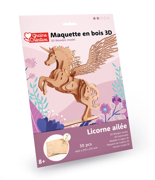 Graine Creative - 3D houten model Eenhoorn