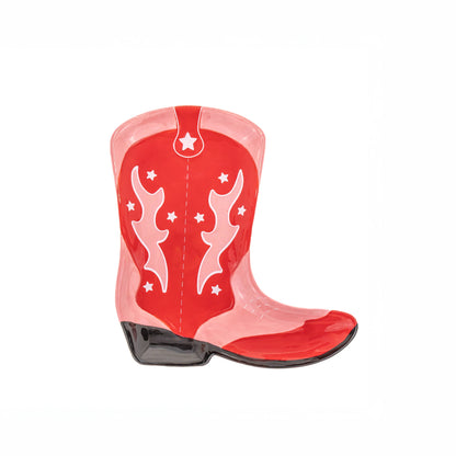 Sass & Belle - Plato para joyas en forma de bota de vaquero rojo