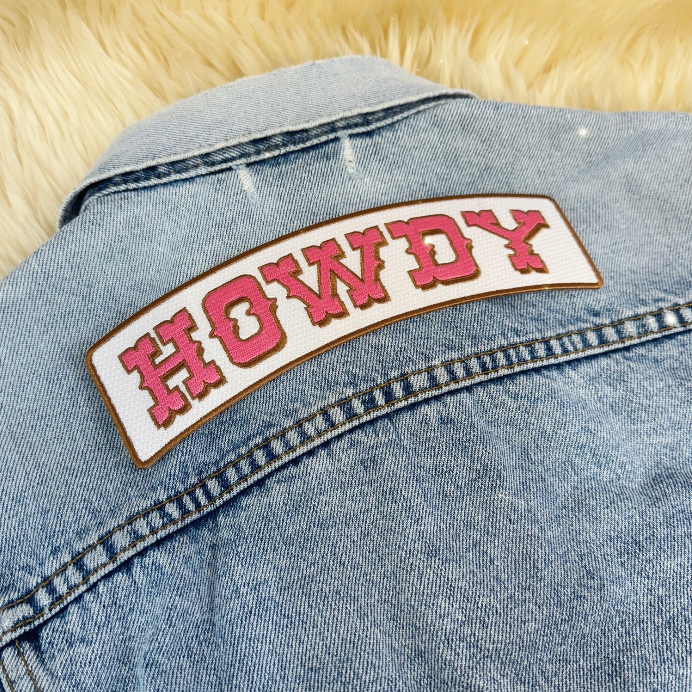 Wildflower Co - Pink Cowgirl western XL rugpatches Laarzen/ Howdy