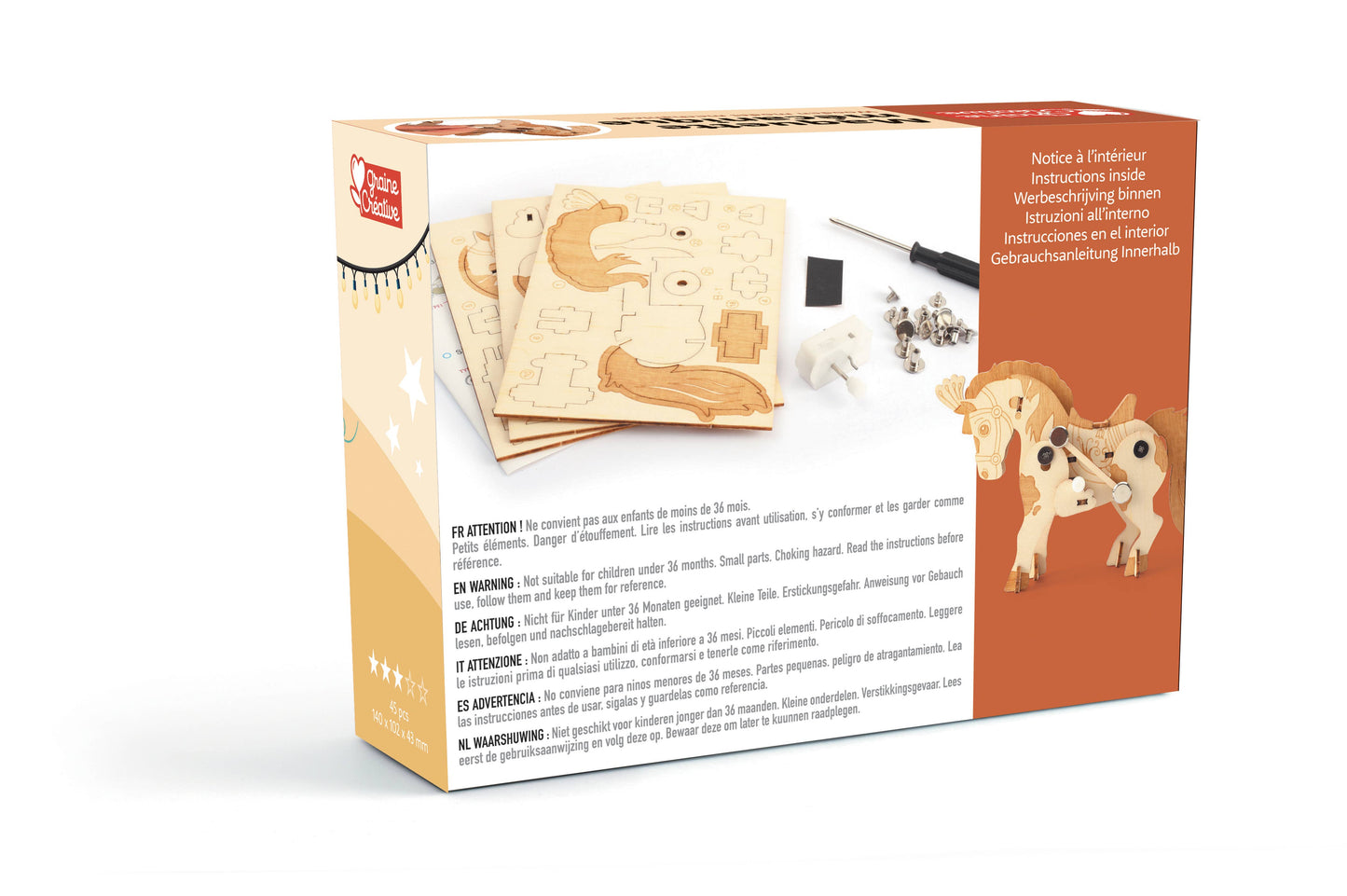 Graine Creative - 3D houten model Mechanisch paard