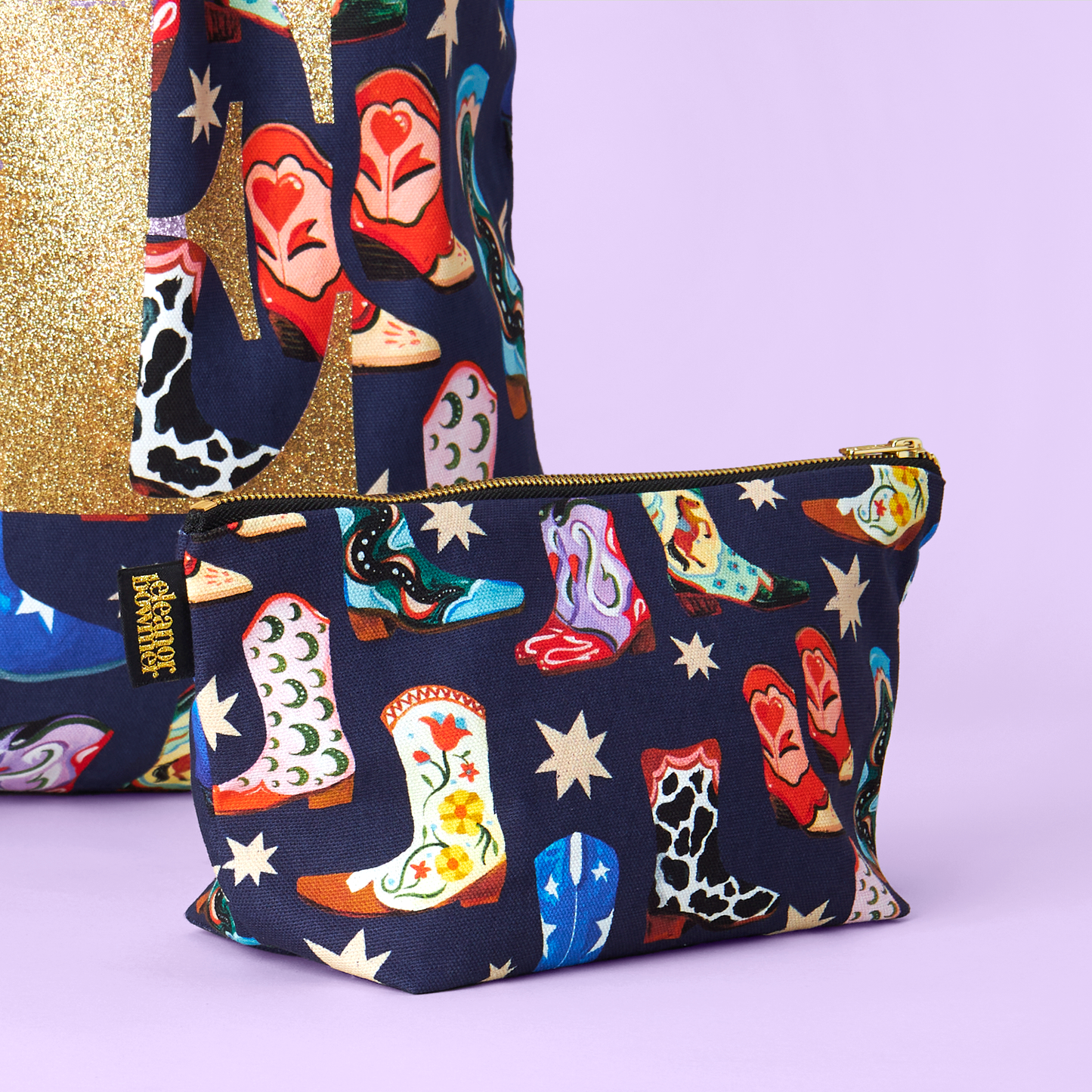 Eleanor Bowmer - Cowboy Boots Zipped Wash Bag