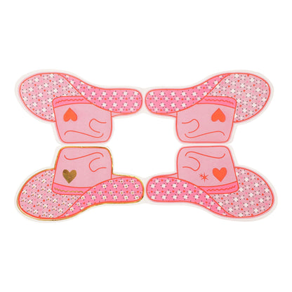 Packed Party - Die-Cut Cocktail Napkins Shaped Like a Cowgirl Hat
