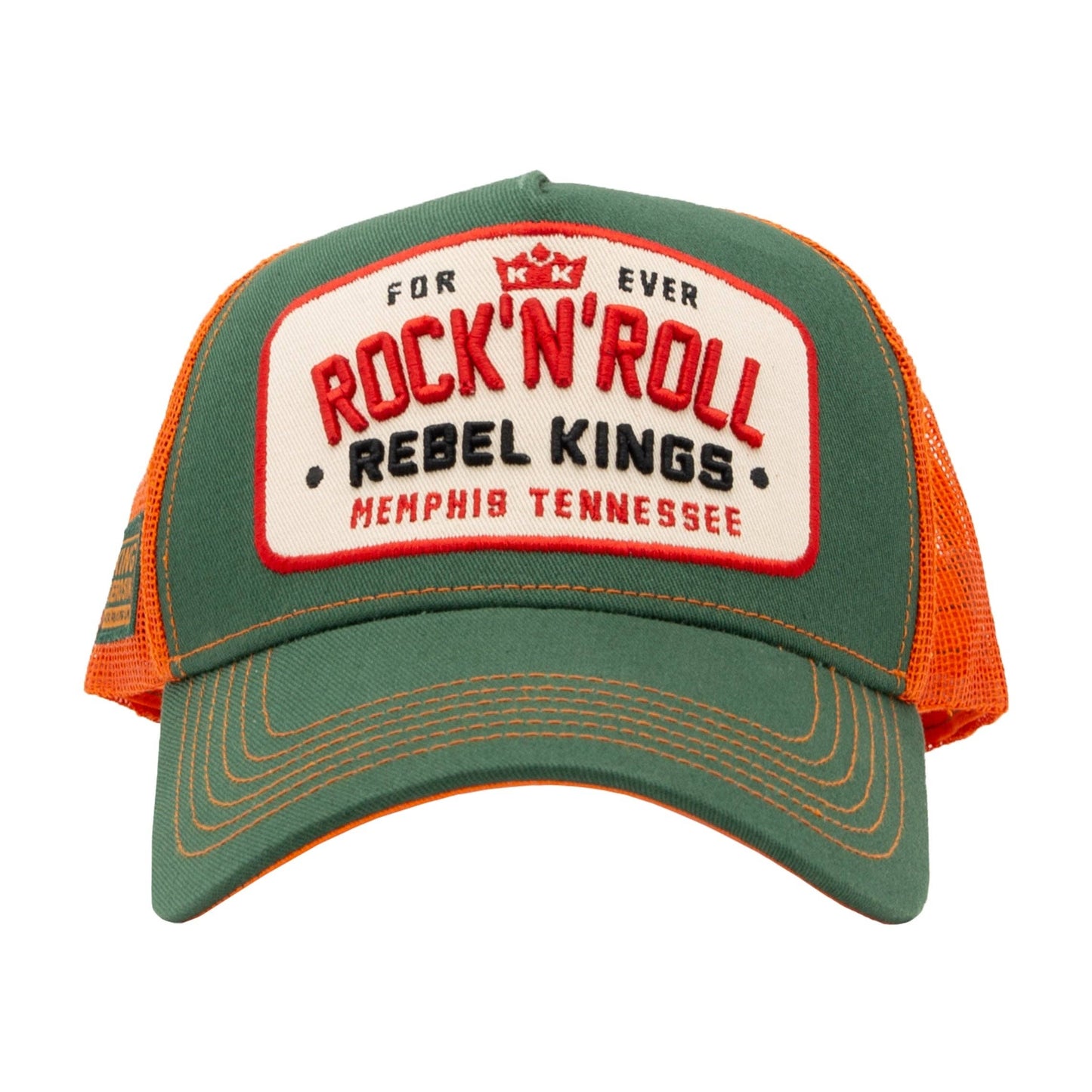 King Kerosin - Truckerpet Forever Rock'n'Roll pet in groen/oranje