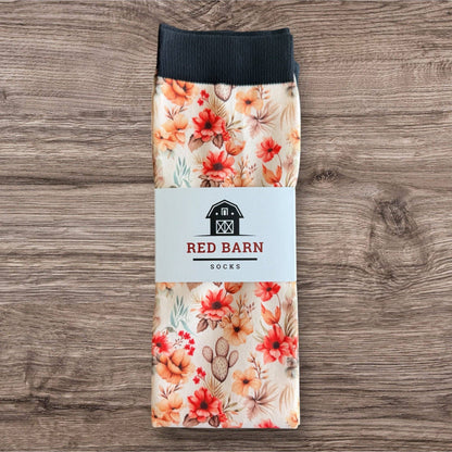 Red Barn - Laarzen sokken Harvest Blooms rijsokken