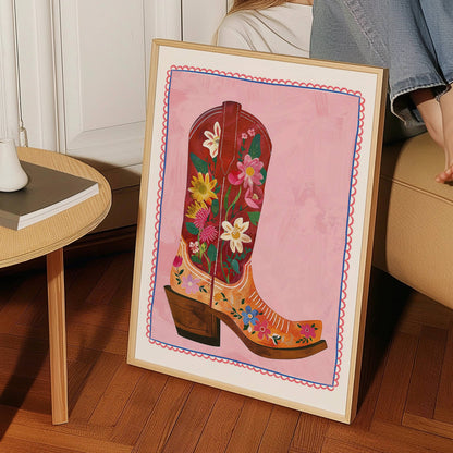 Seven Icons - Kunstdruck Cowgirl Stiefel A4/A3/A2