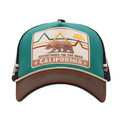 King Kerosin - Trucker-Cap California türkis/braun