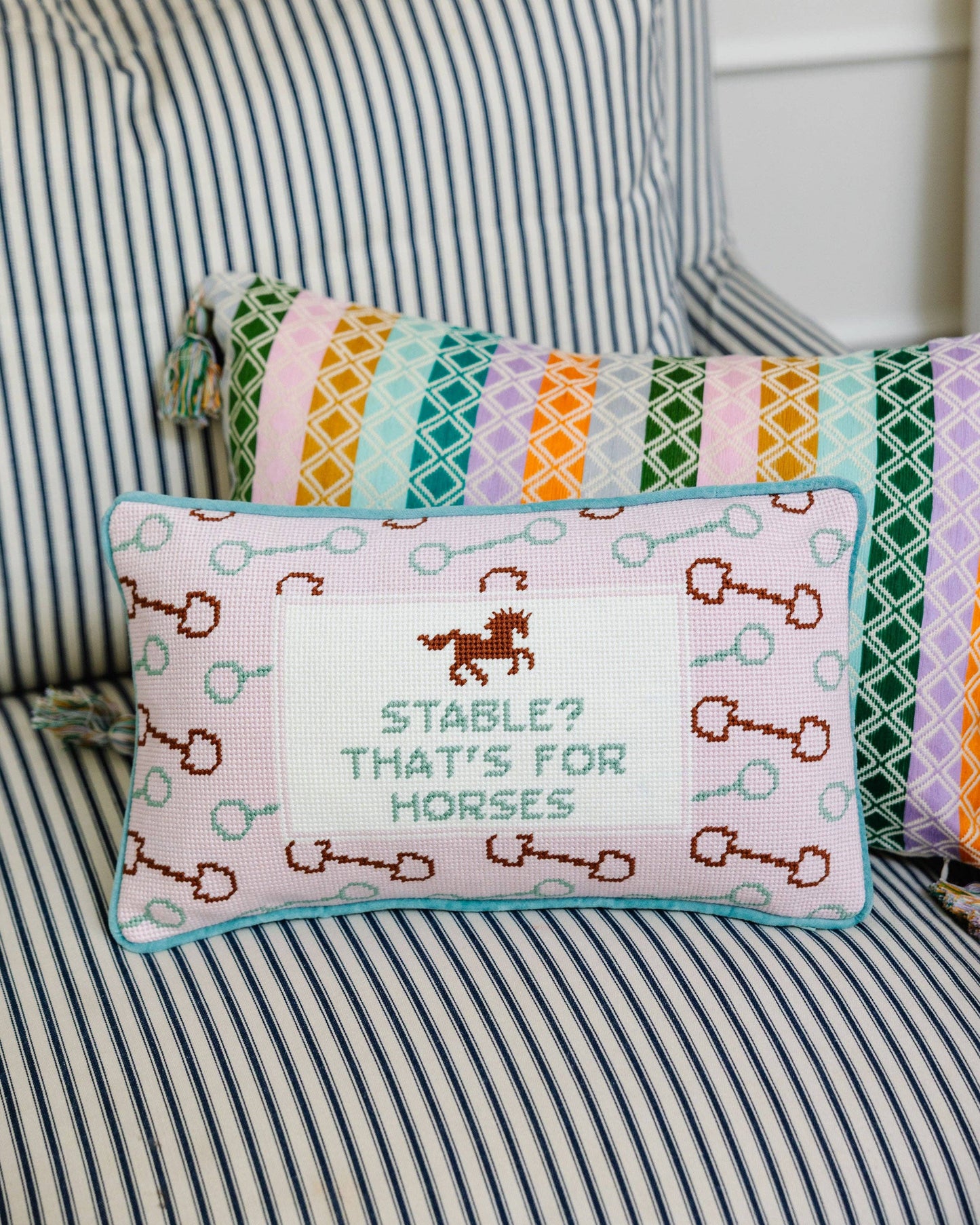 Furbish Studio - Embroidered cushion Stable