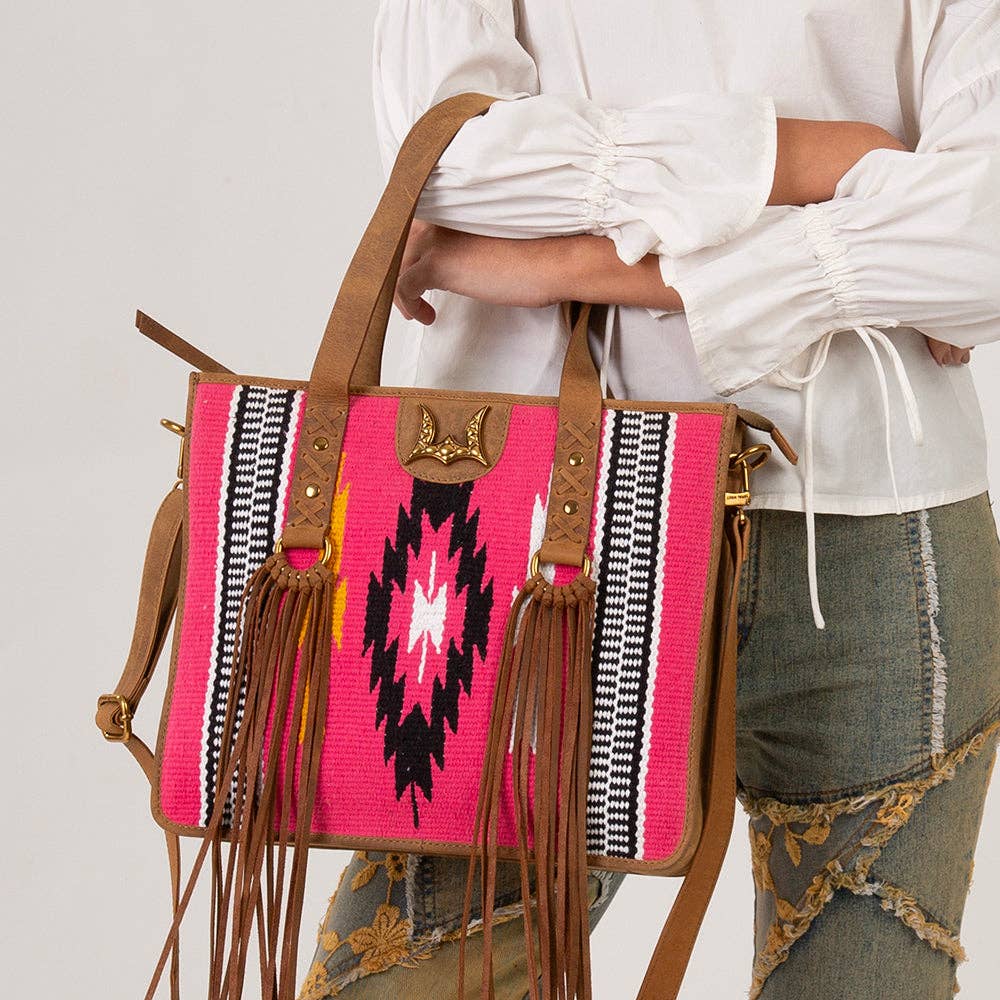 Myra Bag - Loyal West Country Tas roze wol en leder