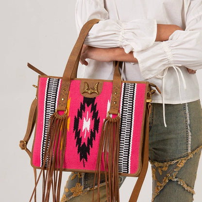 Myra Bag - Loyal West Country Tas roze wol en leder